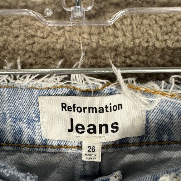 Reformation Jeans Womens 26 Casey Relaxed Mid Rise Straight Button Fly Denim - Picture 5 of 15